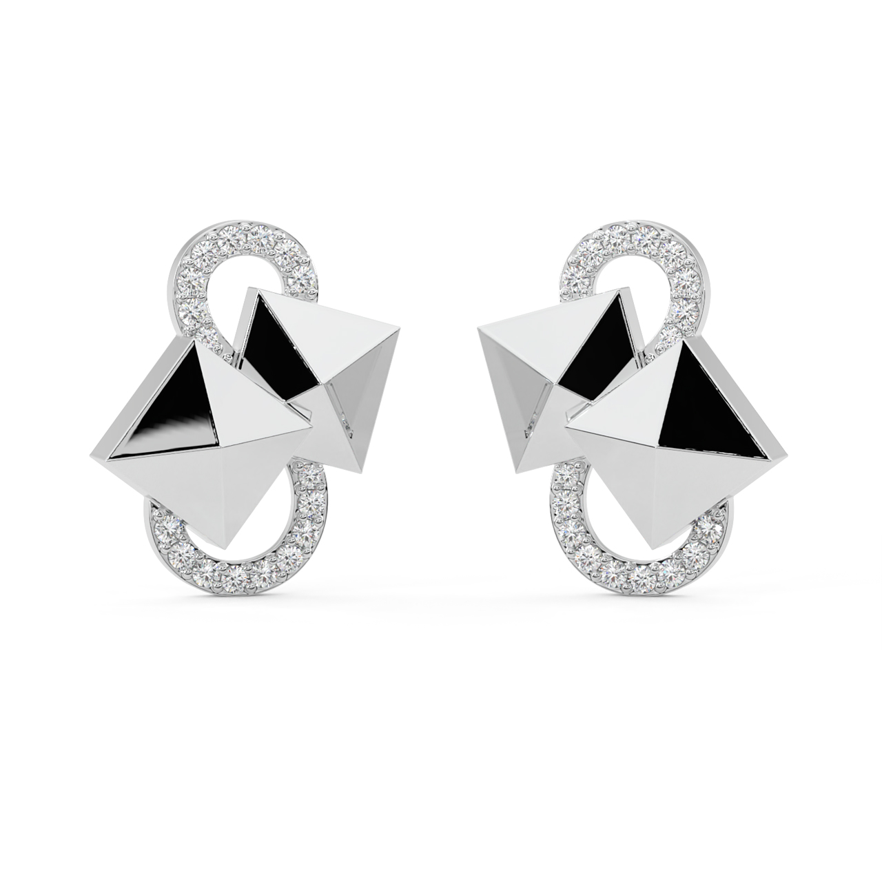 Classic Square Diamond Earrings